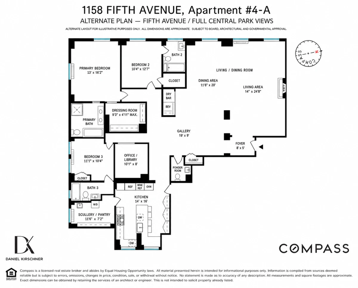 The alternate floor plan